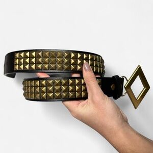Studded Black and Gold Belt